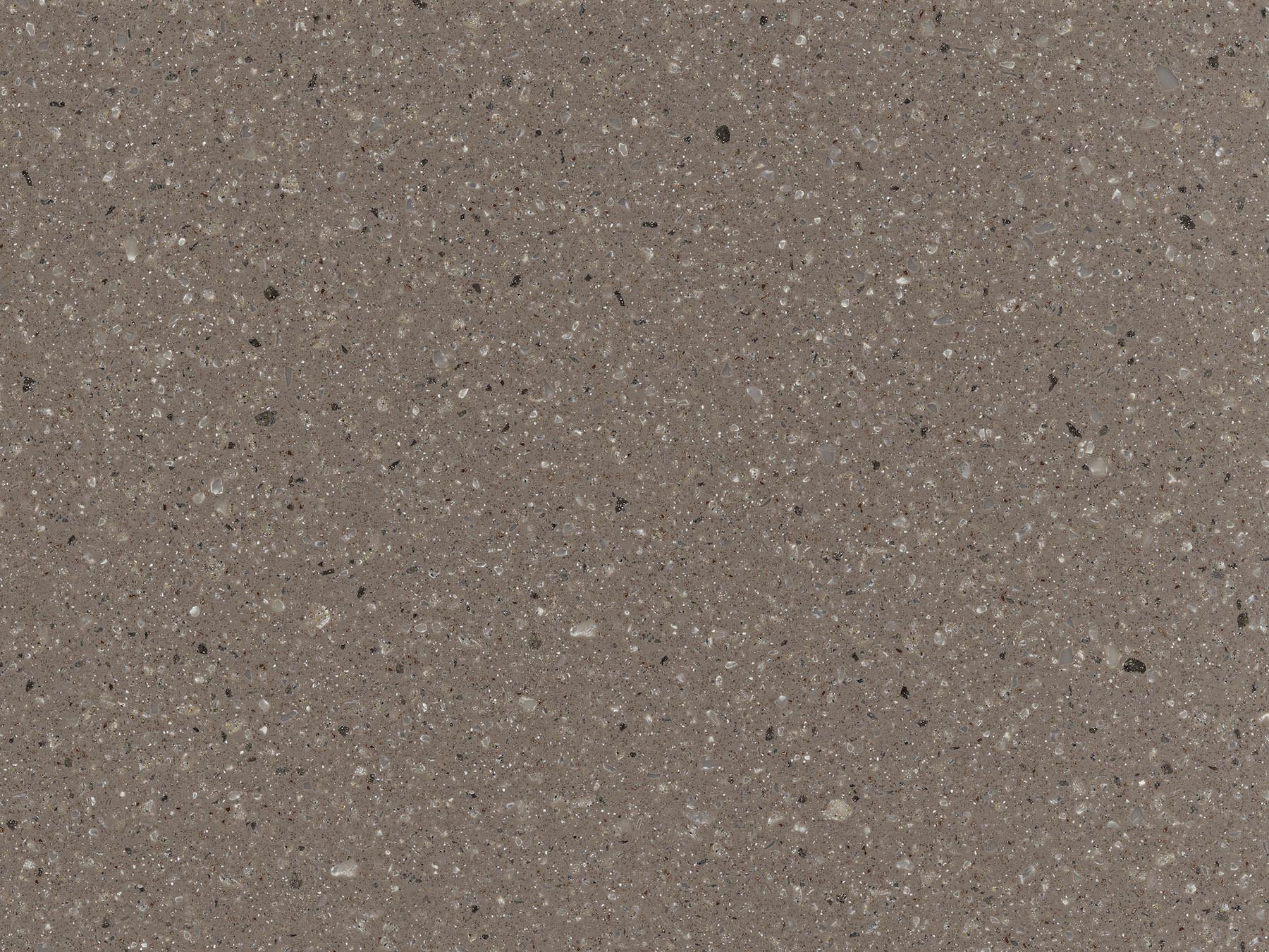 Gray speckled countertop surface.