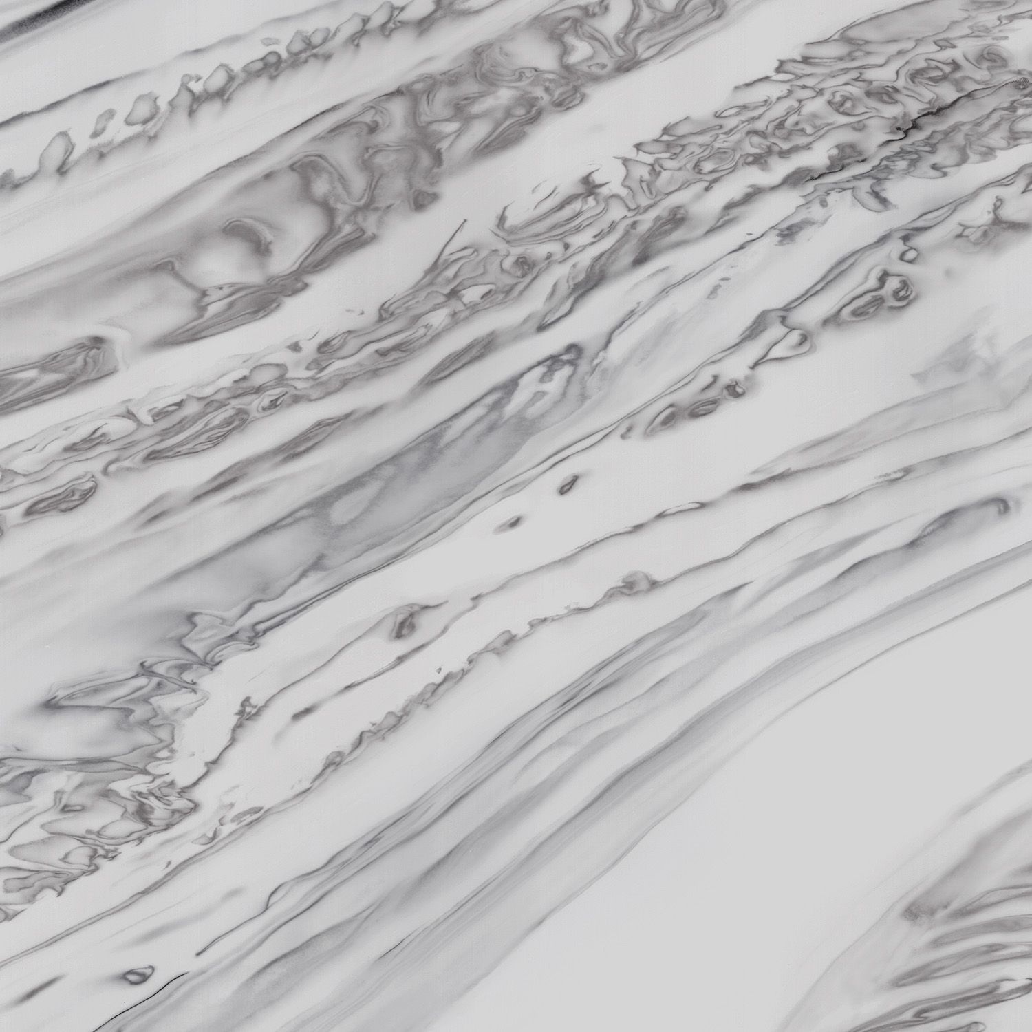 White marble with gray veining, diagonal pattern.