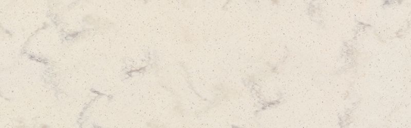 Creamy white surface with subtle gray veining, resembling marble.