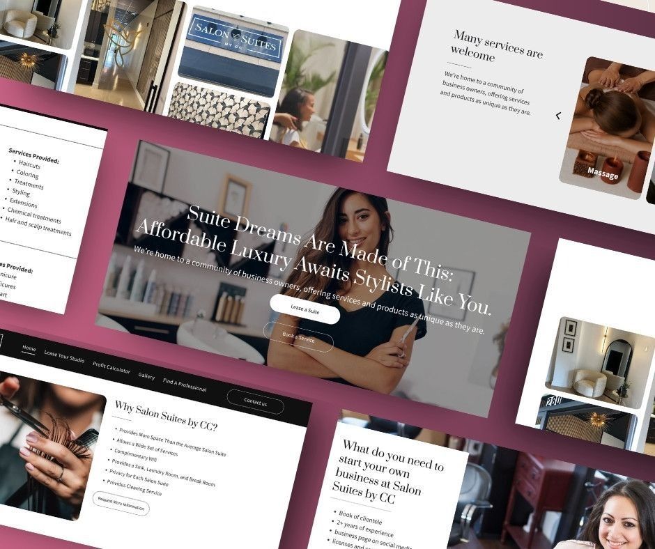 Website design for salon suites