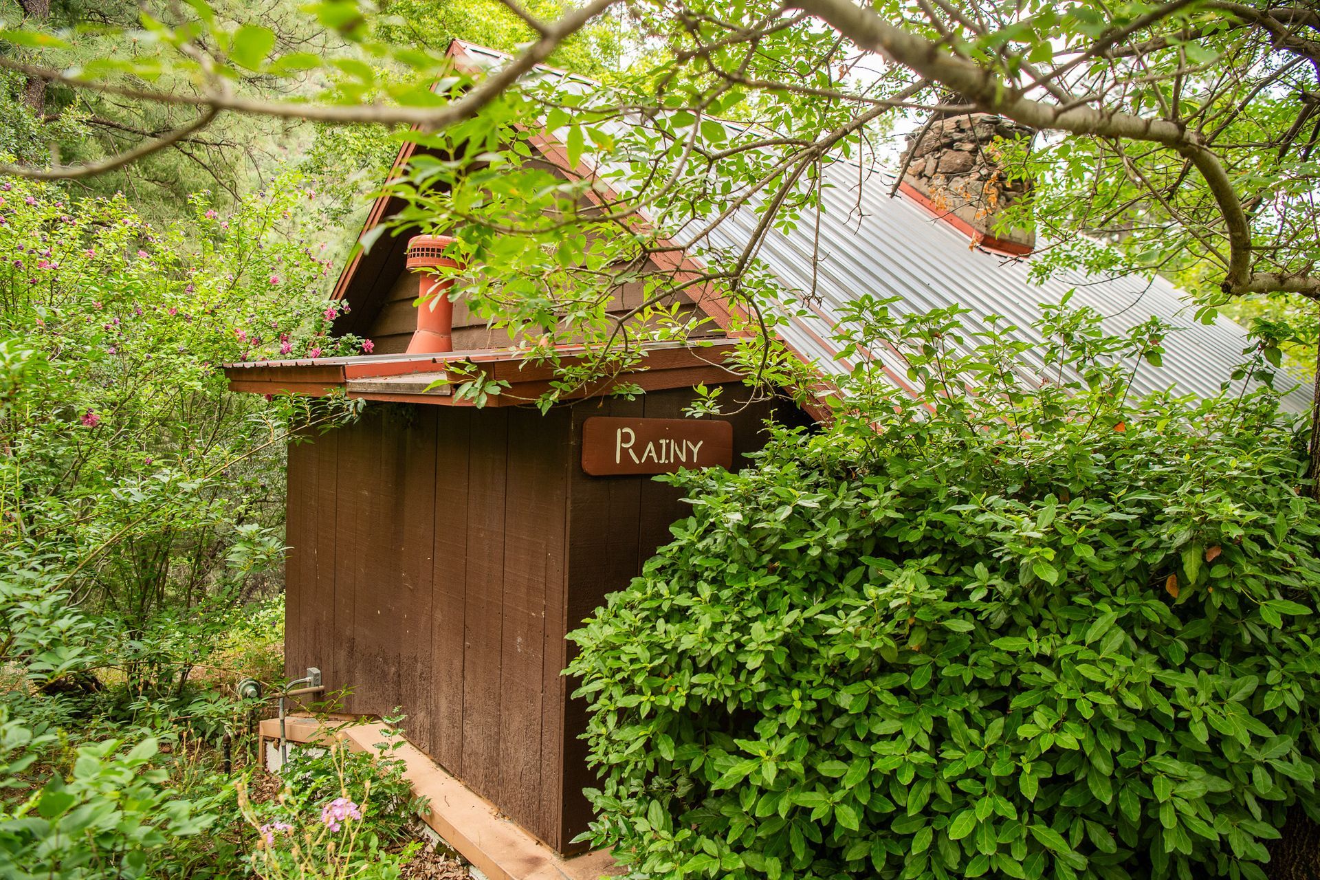 Wooden outhouse, 