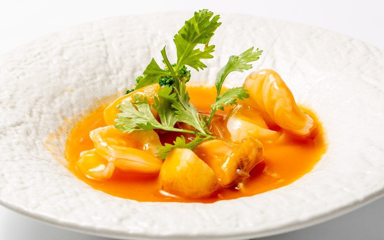 crevettes au bouillon aigre