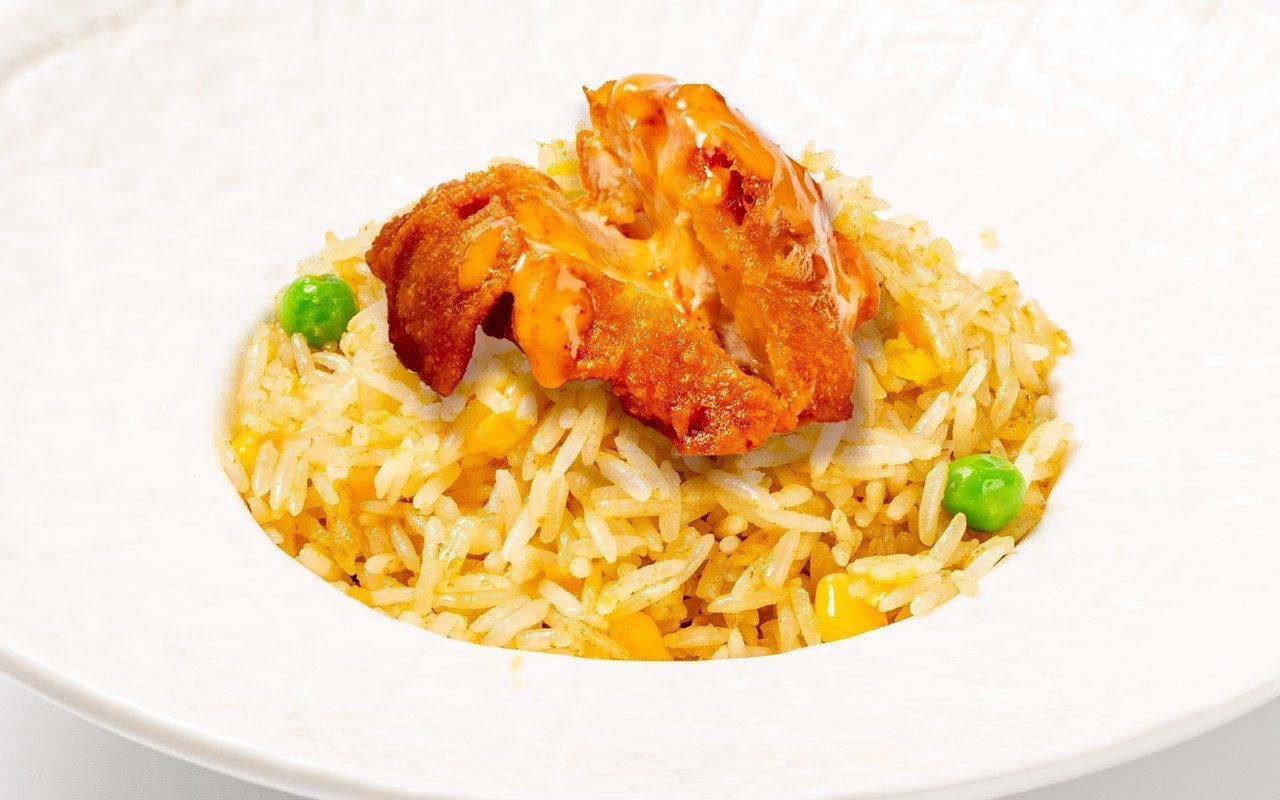 poulet katsu avec riz saute