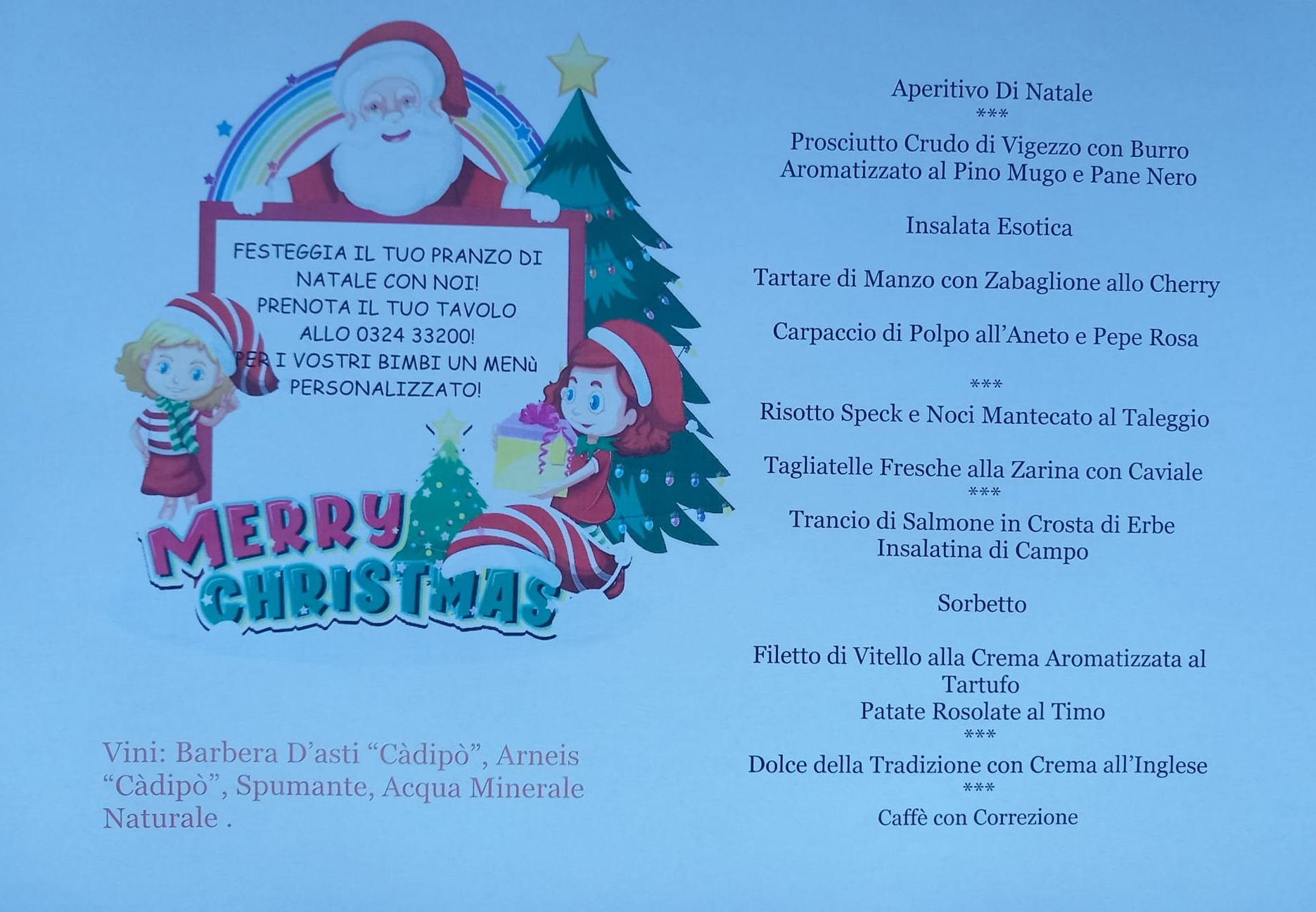 Menù di Natale 2025