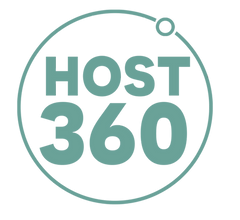 A logo for a company called host 360.