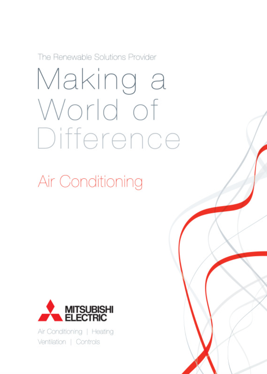 A book titled making a world of difference air conditioning by mitsubishi electric