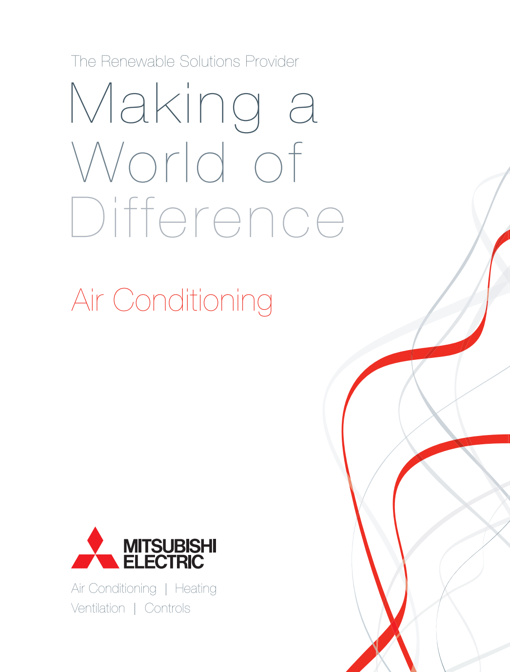 A book titled making a world of difference air conditioning by mitsubishi electric