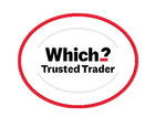 A which trusted trader logo with an arrow pointing to the right