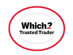 A which trusted trader logo with an arrow pointing to the right