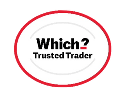 A which trusted trader logo with an arrow pointing to the right