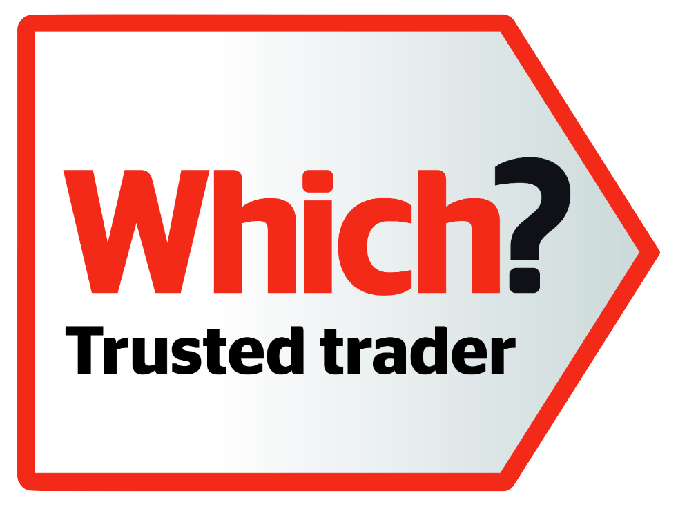 A which trusted trader logo with an arrow pointing to the right