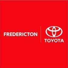 The fredericton toyota logo is on a red background.
