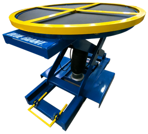 A blue and yellow table with the word grant on it