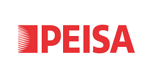 El logotipo de Peisa es rojo y blanco sobre un fondo blanco.