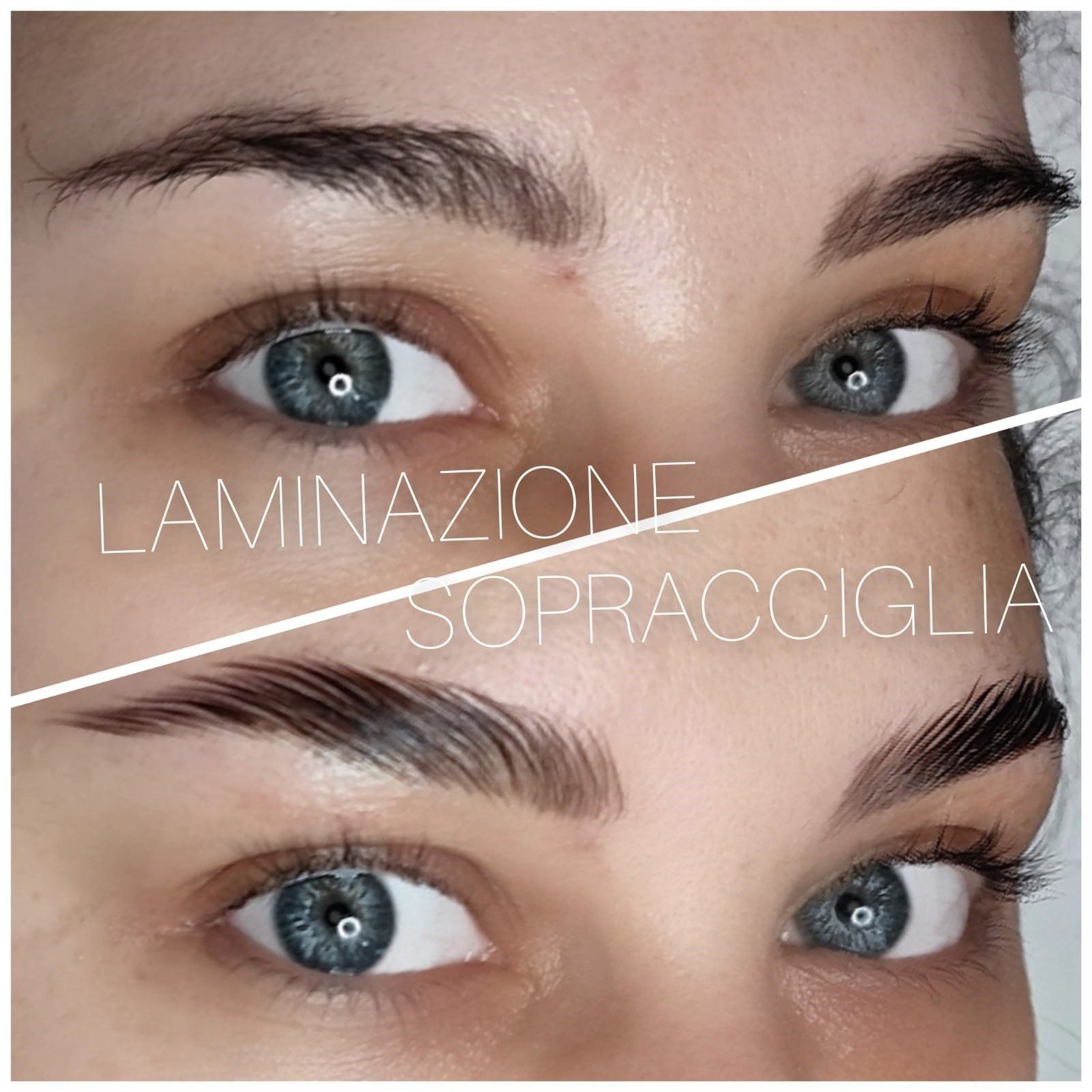 Confronto dei risultati della laminazione delle sopracciglia.