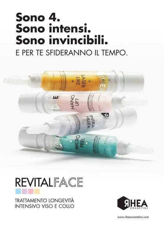 Pubblicità per la cura della pelle Revitalface.
