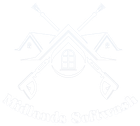 A drawing of a house with two crossed axes and a window.