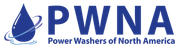 The logo for pwna power washers of north america