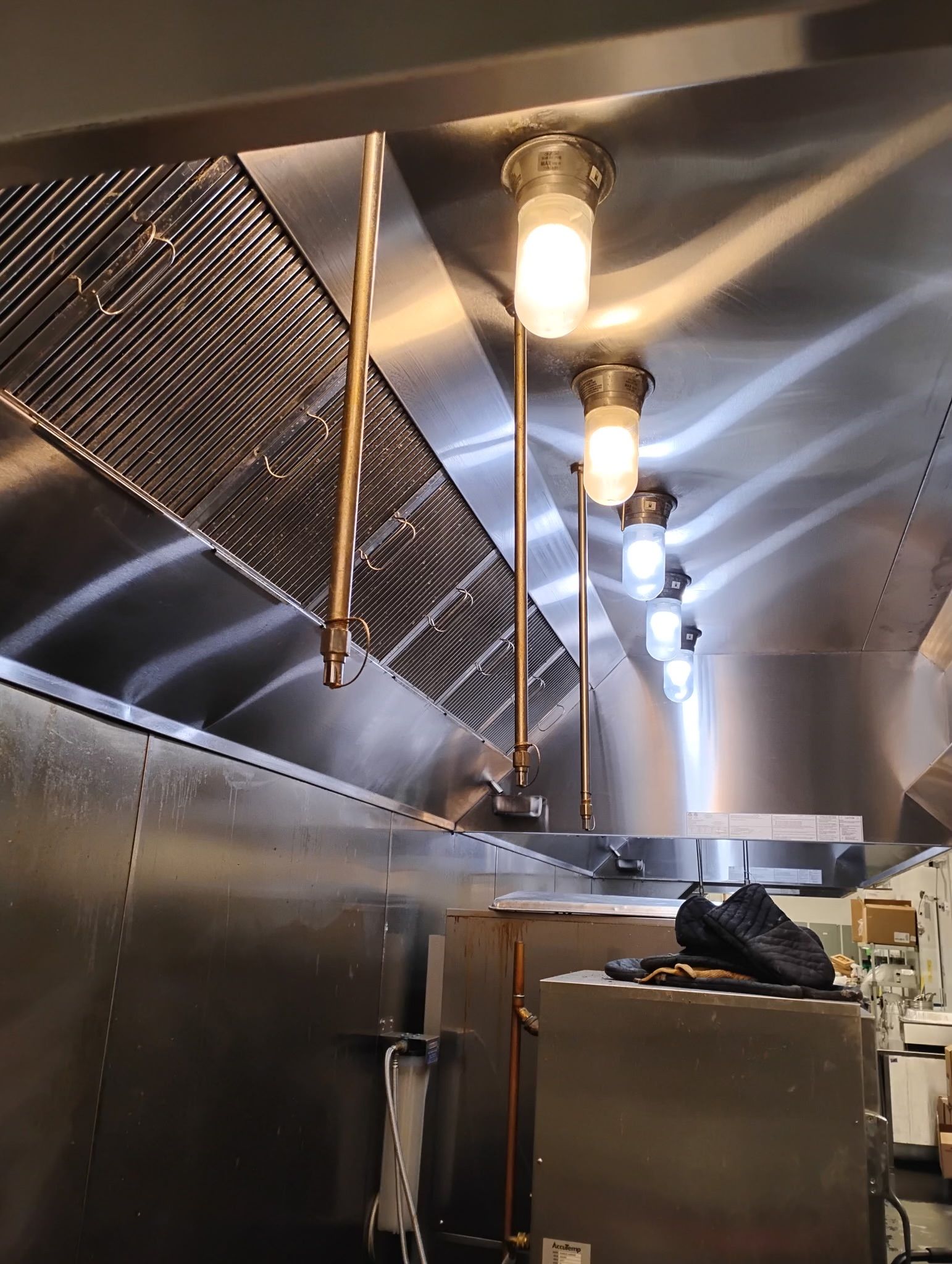 After kitchen hood and exhaust fan cleaning