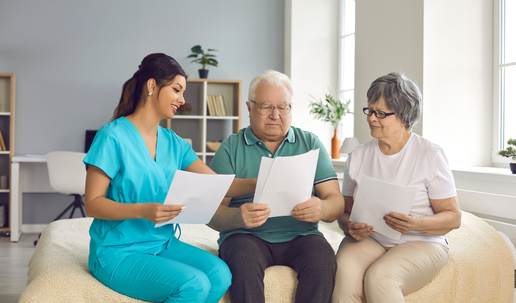 doctor with senior people
