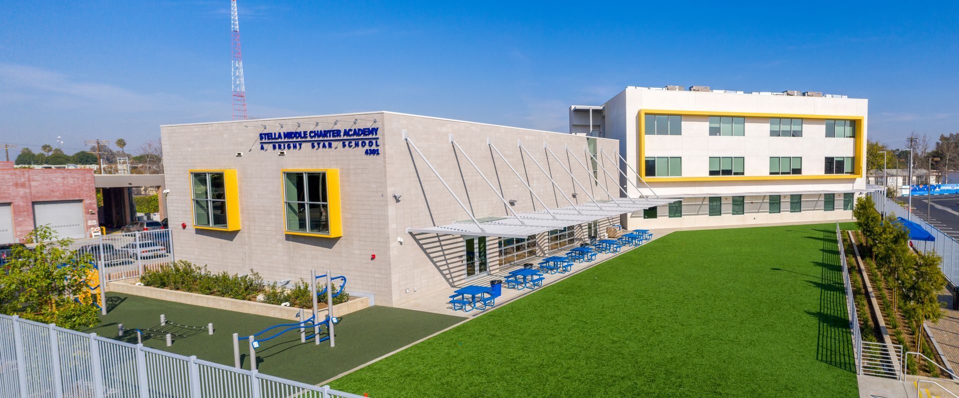 Stella Middle Charter Academy Side View — San Clemente, CA — Consolidated Contracting