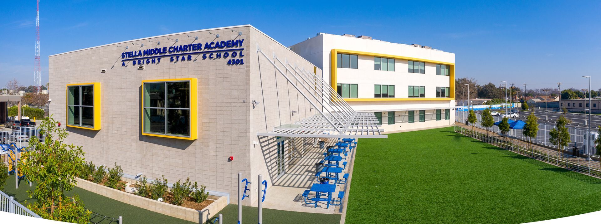 Stella Middle Charter Academy Side View — San Clemente, CA — Consolidated Contracting
