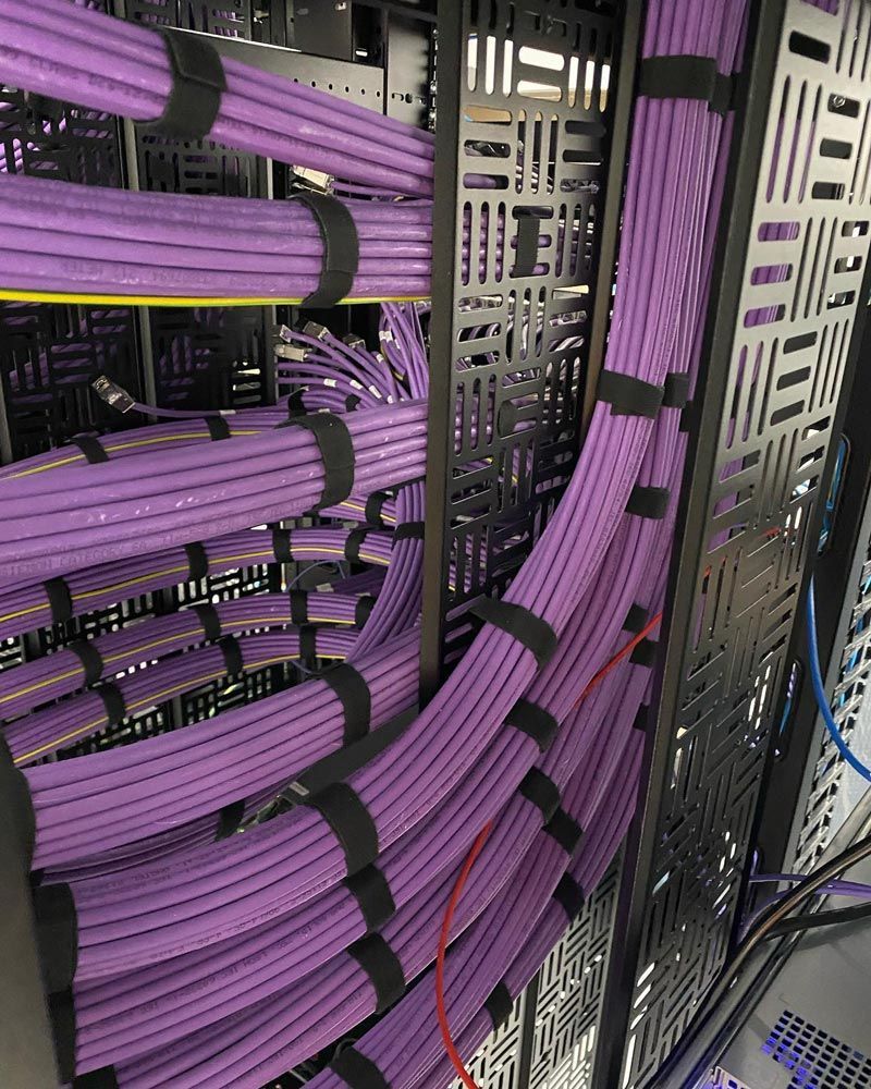 A Bunch of Purple Wires Are Connected to Each Other — DGC Tech Solutions In Mareeba, QLD
