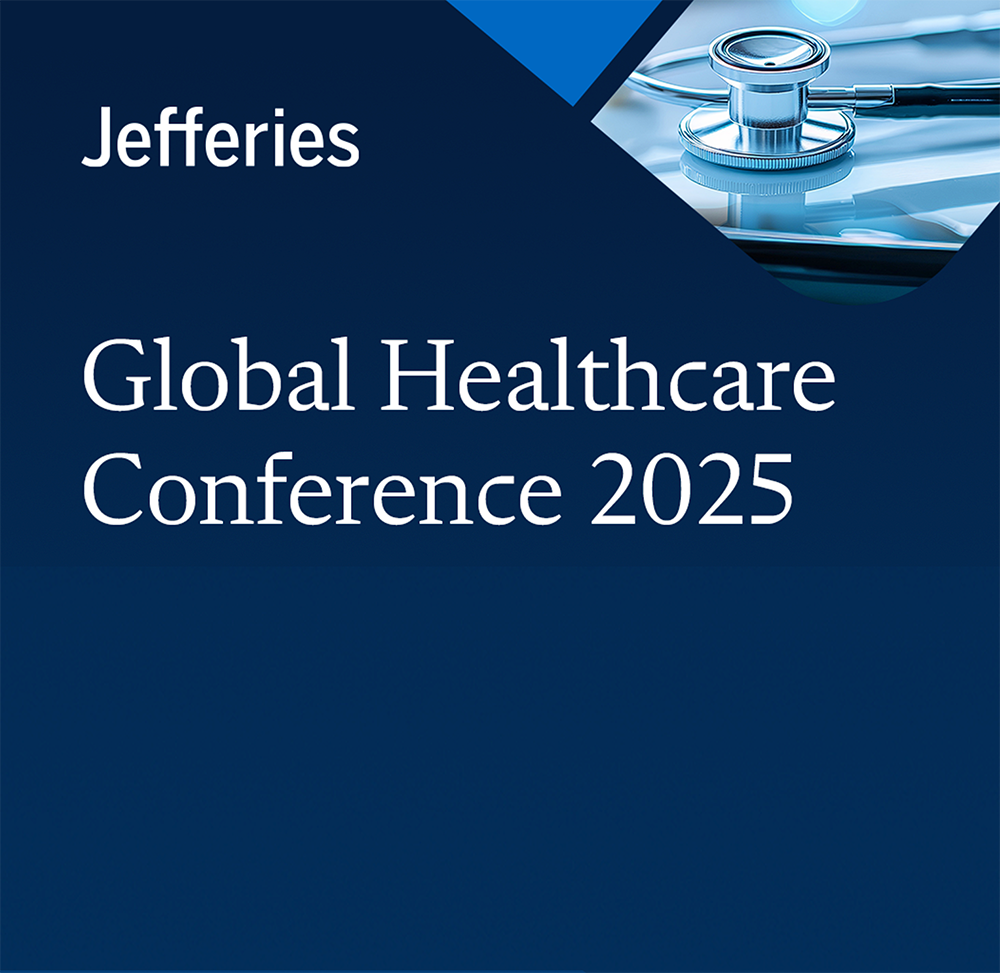 A poster for the jefferies global healthcare conference in new york city