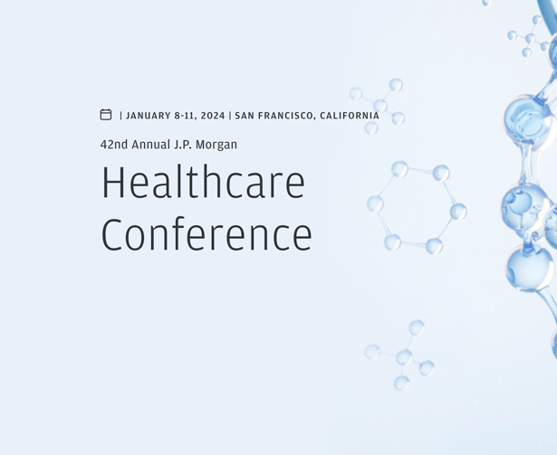 a poster for a healthcare conference with a dna structure 