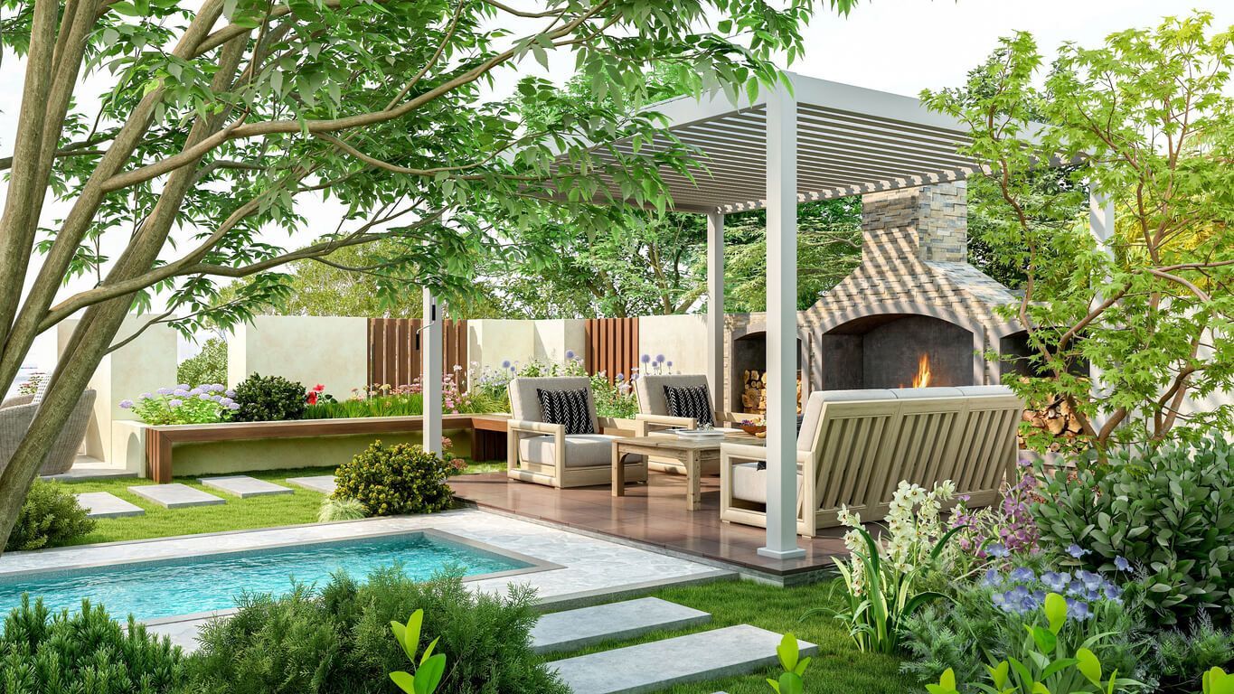 Poolside Pergola for Outdoor Shade