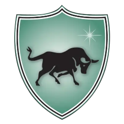 A shield with a bull and a star on it