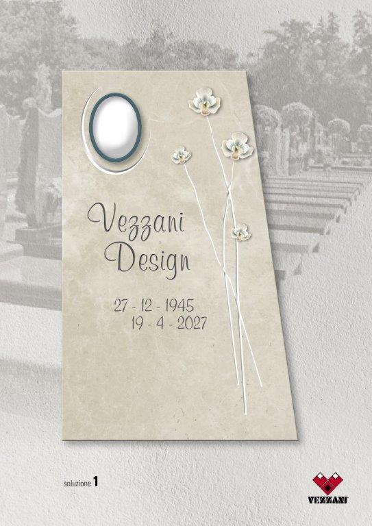 Ground Gravestone with personalized engraving vezzani design