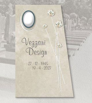 Tombstone with personalized engraving vezzani design 1