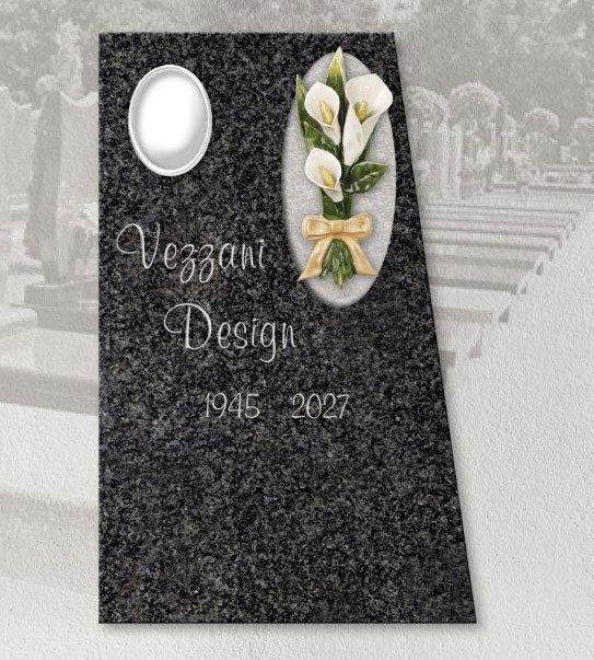 Tombstone with personalized engraving vezzani design 10