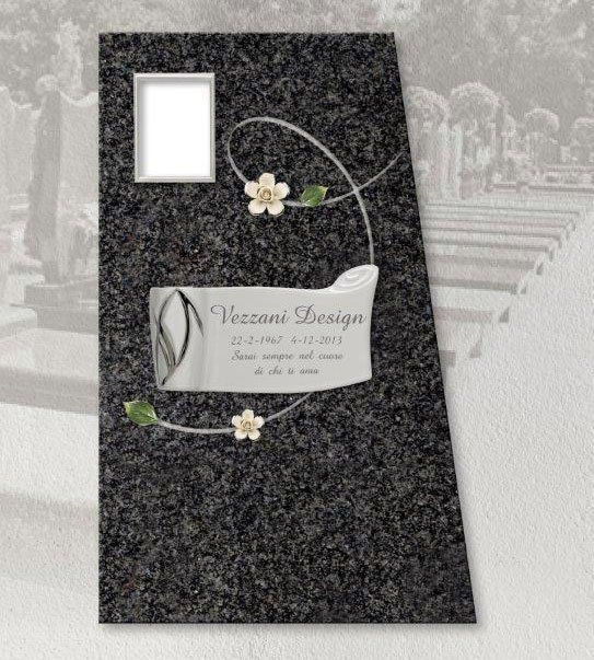Tombstone with personalized engraving vezzani design 12