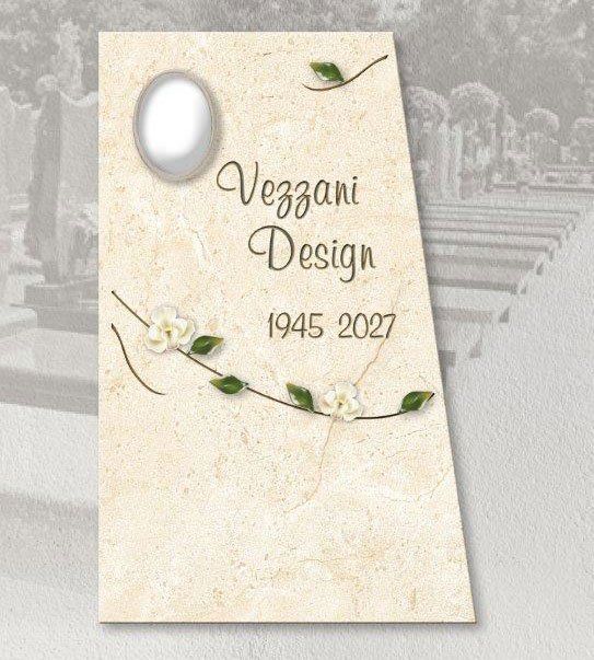 Tombstone with personalized engraving vezzani design 13