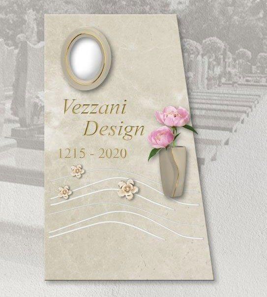 Tombstone with personalized engraving vezzani design 16