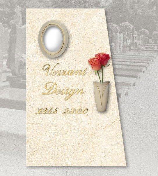 Tombstone with personalized engraving vezzani design 17