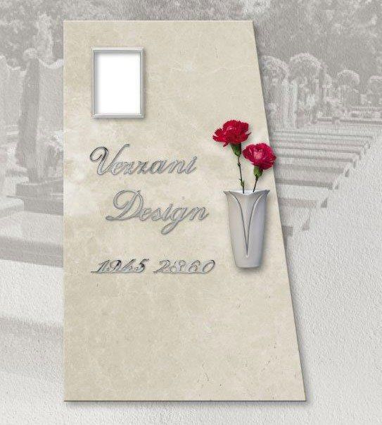 Tombstone with personalized engraving vezzani design 18