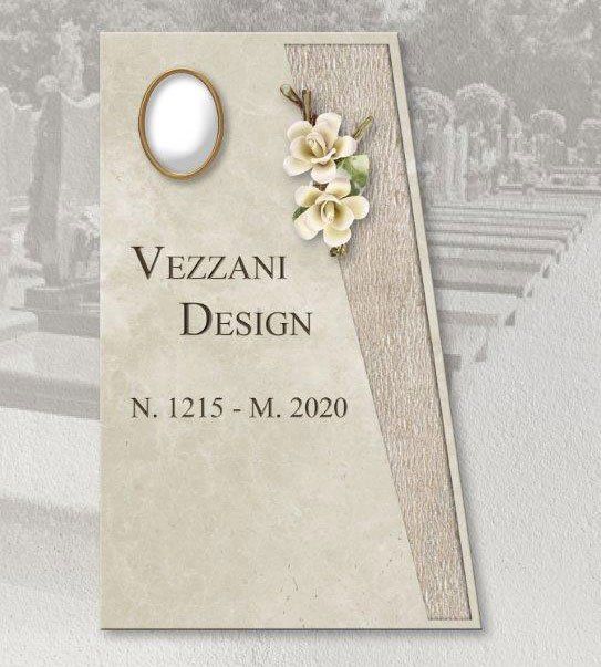 Tombstone with personalized engraving vezzani design 2