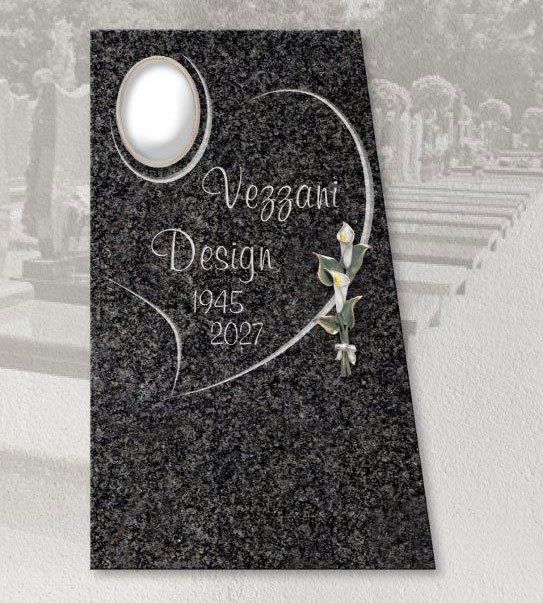 Tombstone with personalized engraving vezzani design 20