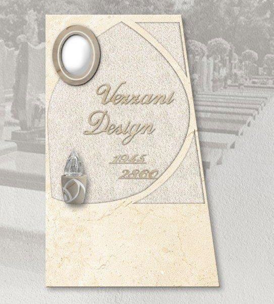 Tombstone with personalized engraving vezzani design 21