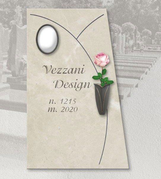 Tombstone with personalized engraving vezzani design 24
