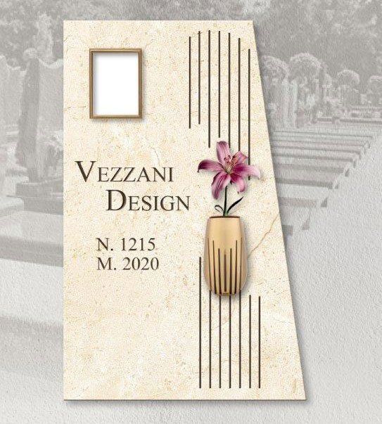 Tombstone with personalized engraving vezzani design 25