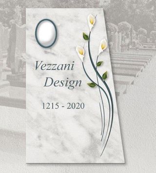 Tombstone with personalized engraving vezzani design 4