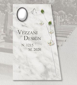 Tombstone with personalized engraving vezzani design 7