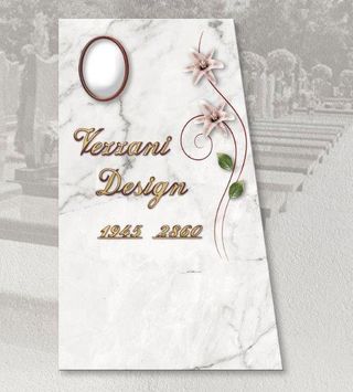 Tombstone with personalized engraving vezzani design 8