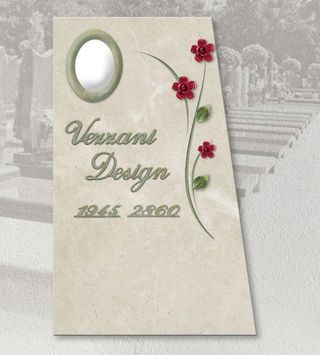 Tombstone with personalized engraving vezzani design 9