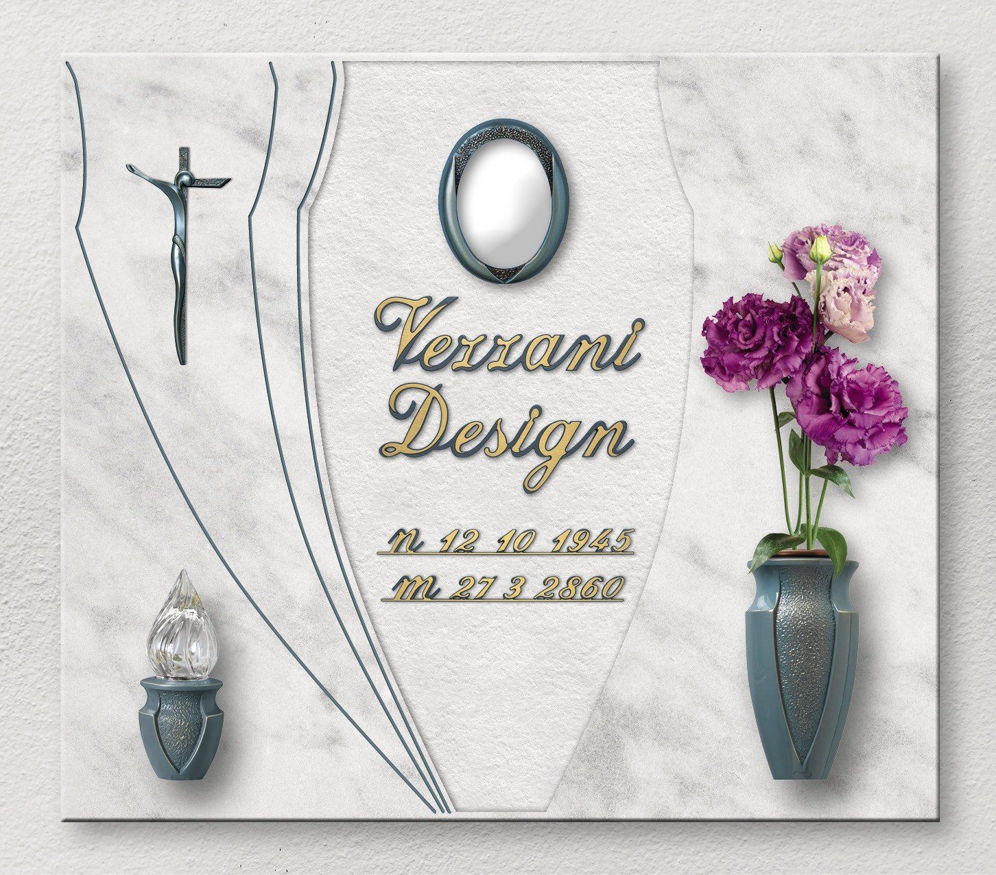 Niche with personalized engraving vezzani design 16