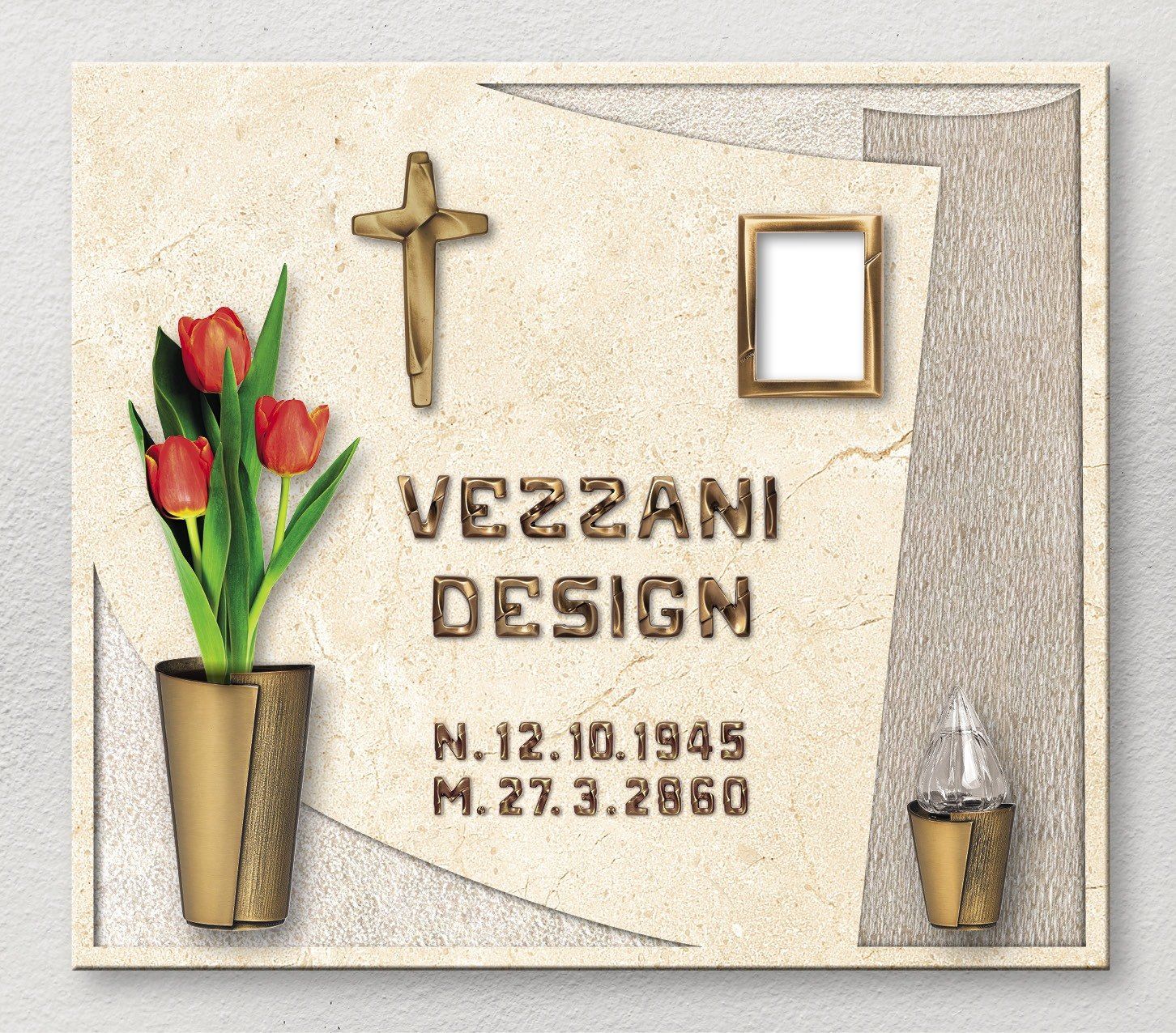 Niche with personalized engraving vezzani design 19